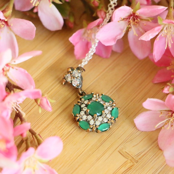 Grand bazaar jewelers Jewelry - Sterling Silver Jade Stones and Cubic Zirconia